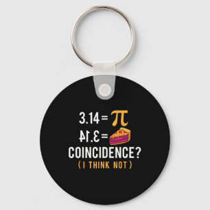 Coincidence Pi Pie - Math Lover Pi Day Science Key Ring