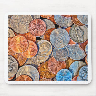 Coined Currency Mouse Mat