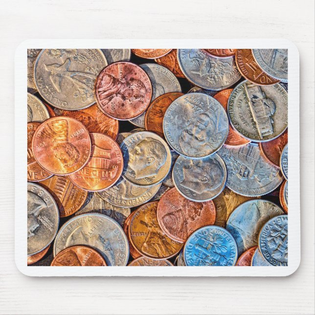 Coined Currency Mouse Mat (Front)