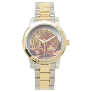 Coins and more coins, gold watch