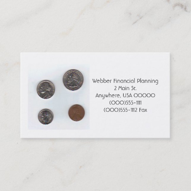 "Coins" Business Cards (Front)