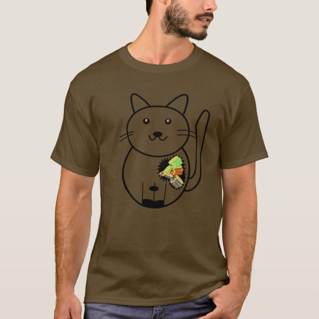 Coins-CAT On Dark Canva Tees (Front)
