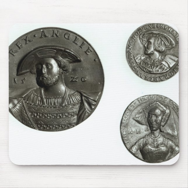 Coins depicting Henry VIII and Anne Boleyn Mouse Mat (Front)