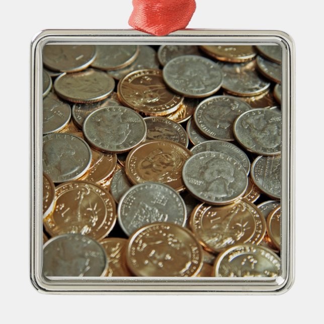 Coins Metal Tree Decoration (Front)