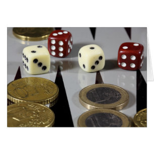 Coins on a backgammon board
