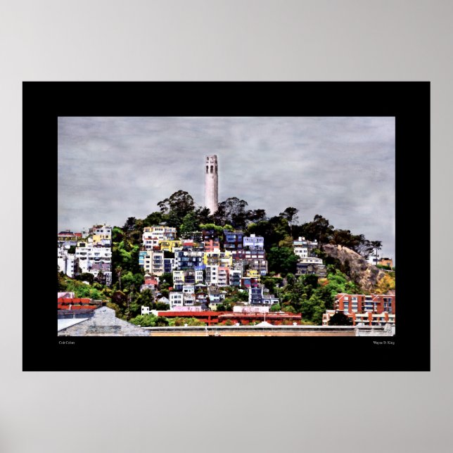 Coit Tower Colours Poster (Front)