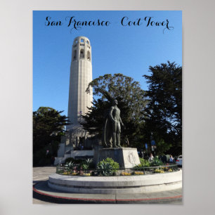 Coit Tower & Columbus Statue #3-2 Poster