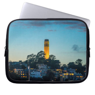 Coit Tower Laptop Sleeve San Francisco Art