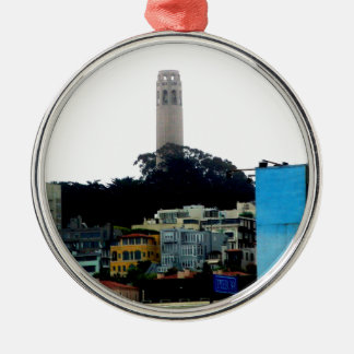 Coit Tower Metal Tree Decoration