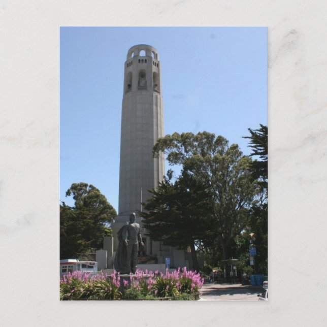 Coit Tower on Telegraph Hill in San Francisco Postcard (Front)