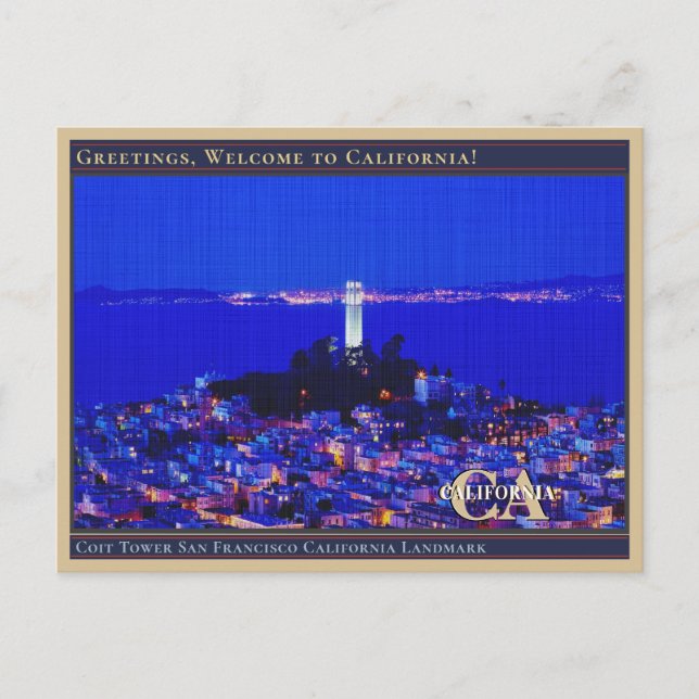 Coit Tower San Francisco California Landmark  Postcard (Front)