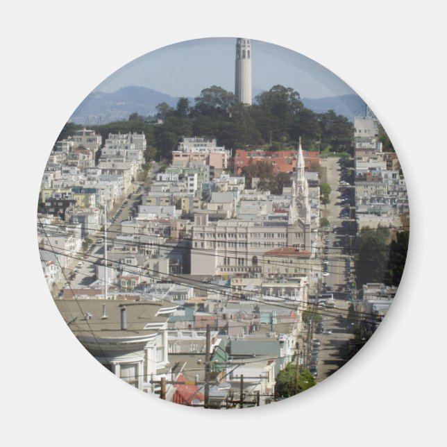 Coit Tower Scenic Picture Magnet (Front)