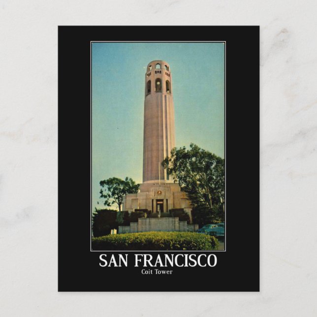 Coit Tower View, San Francisco Vintage Postcard (Front)