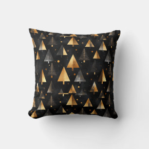 Cojín Black and Gold Trees Decorative Modern Cushion