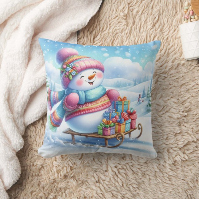 Cojín Jugando en la Nieve Cushion (Blanket)