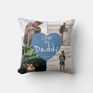 Cojín Love You Daddy with Personalized Photos Cushion