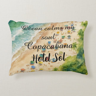 Cojín Playero Personalizable Copacabana Hotel Sol Decorative Cushion
