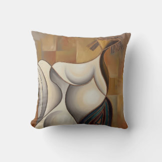 Cojín surrealista Mujer en Ruedas Cushion