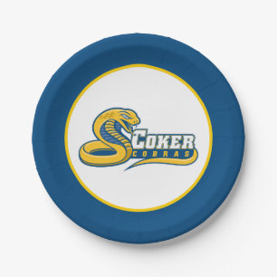 Coker University Cobras Logo Paper Plate