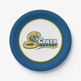 Coker University Cobras Logo Paper Plate