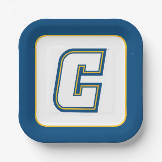 Coker University Logo Paper Plate