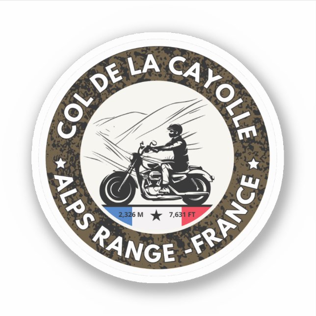  Col de la Cayolle french Alpes motobike tour (Front)