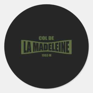 Col De La Madeleine Cycling Bike Classic Round Sticker