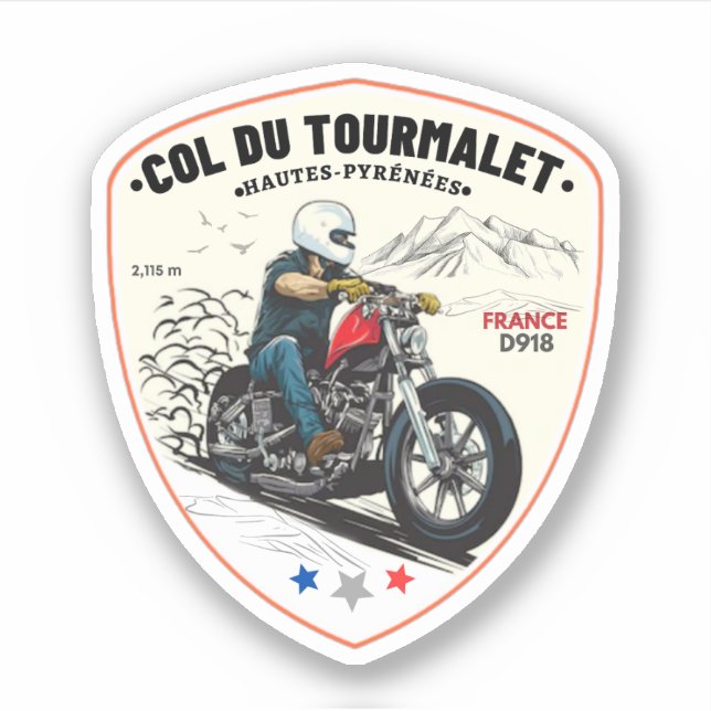 Col du Tourmalet-french mountain pass trip motobik (Front)