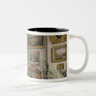 Col. Norcliffe's study at Langton Hall, c.1837 Two-Tone Coffee Mug