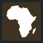 Cola Audacious Africa Poster<br><div class="desc">Africa map outline in white with contrasting colours in Emporio Moffa's "Safari" palette inspired by the daring adventurousness and wilderness of the continent.</div>