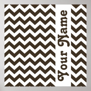 Cola Safari Chevron with custom text Poster