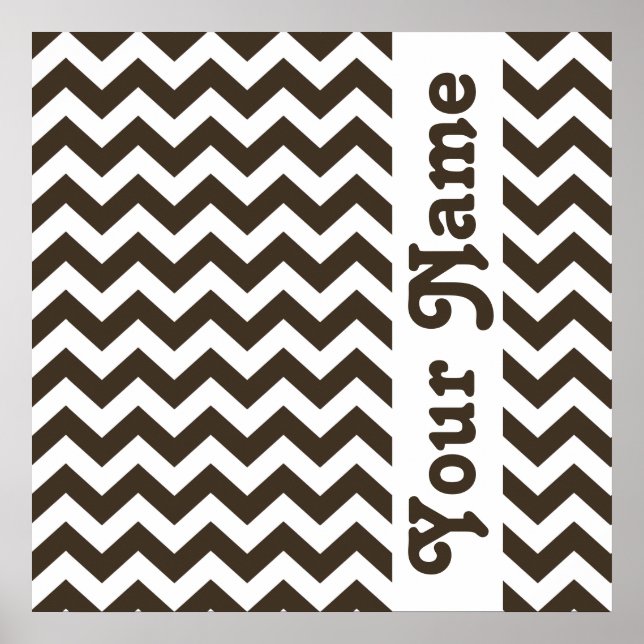 Cola Safari Chevron with custom text Poster (Front)