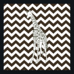 Cola Safari Chevron with Pop Art Giraffe Poster<br><div class="desc">Mod Chevron pattern in Emporio Moffa's Safari Moods color palette,  with pop art giraffe on one side.</div>