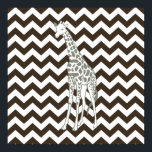 Cola Safari Chevron with Pop Art Giraffe Poster<br><div class="desc">Mod Chevron pattern in Emporio Moffa's Safari Moods color palette,  with pop art giraffe on one side.</div>