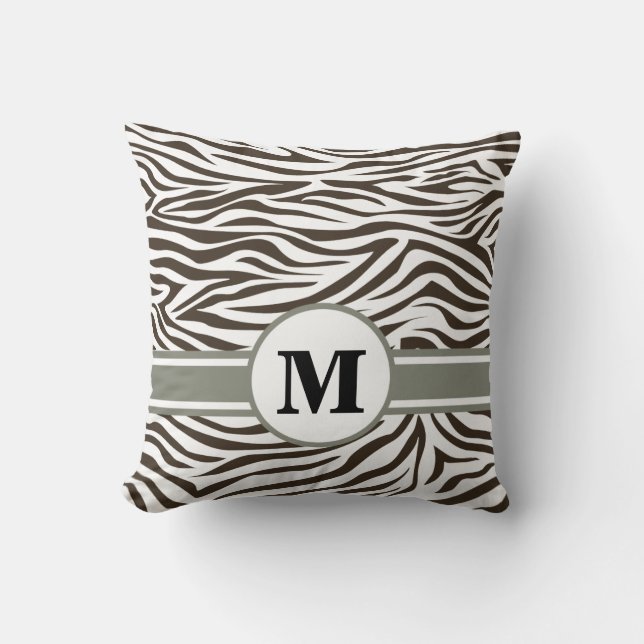Cola Safari Zebra with Monogram Cushion (Front)
