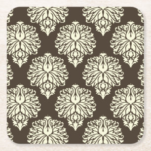 Cola Southern Cottage Damask Square Paper Coaster