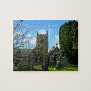 Colan Church Near Newquay Cornwall England Jigsaw Puzzle