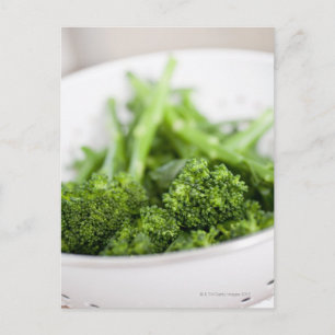 COLANDER FULL OF SUPERFOOD BROCCOLI POSTCARD