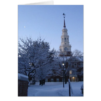 Colby College in snow