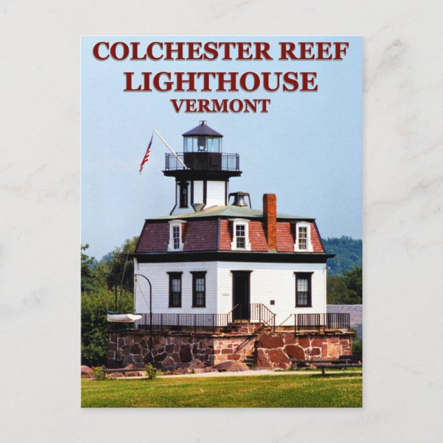 Colchester Reef Lighthouse, Vermont Postcard (Front)
