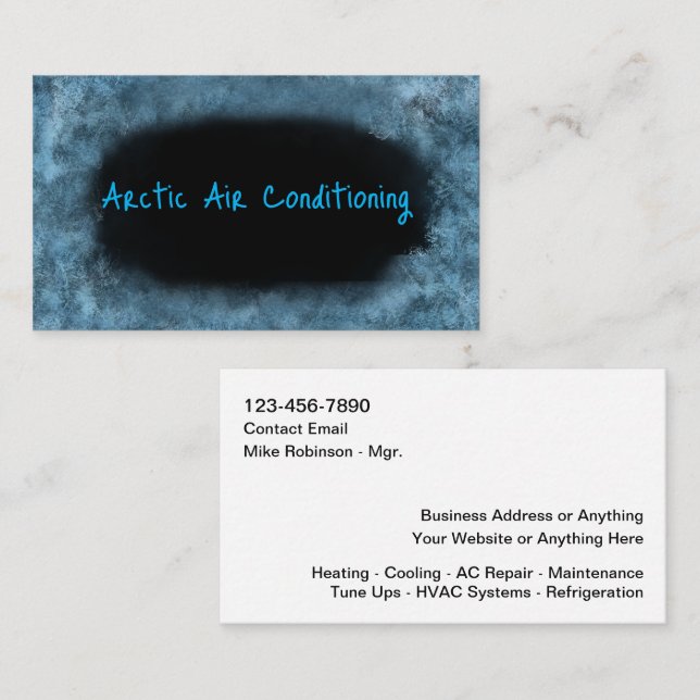 Cold Air Conditioning Business Cards (Front/Back)