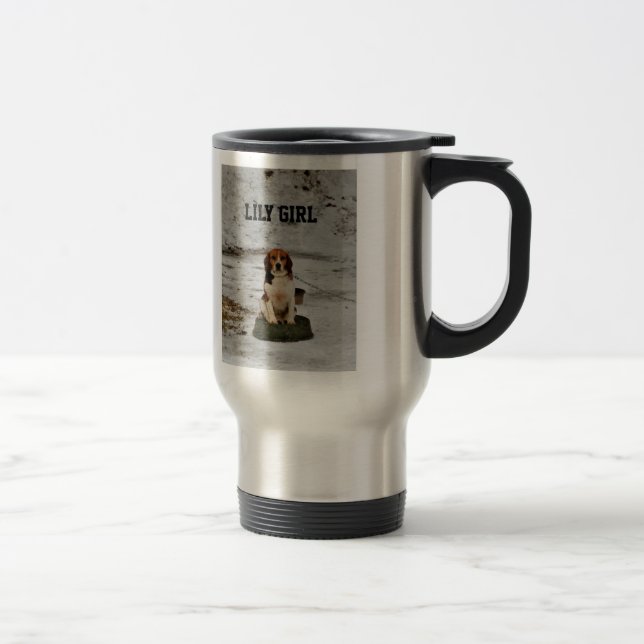 Cold Beagle Travel Mug (Right)