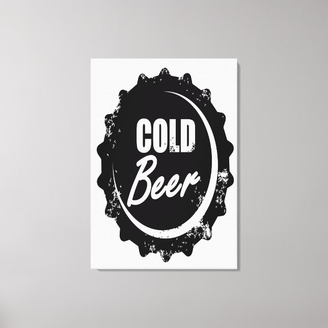 Cold Beer Canvas Print (Front)