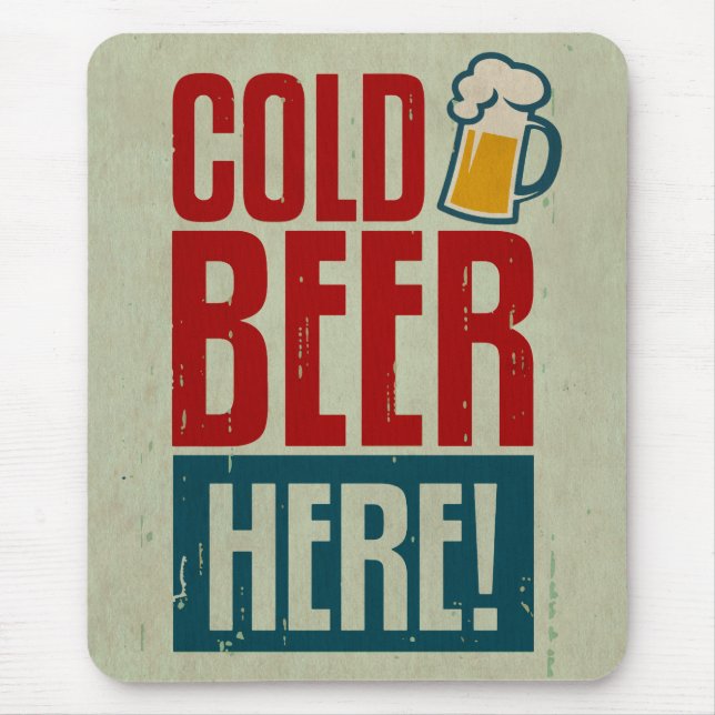 Cold Beer Mouse Mat (Front)
