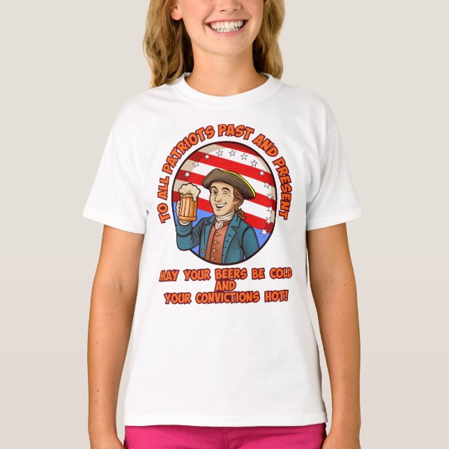 Cold beer on July 4th T-Shirt (Front)
