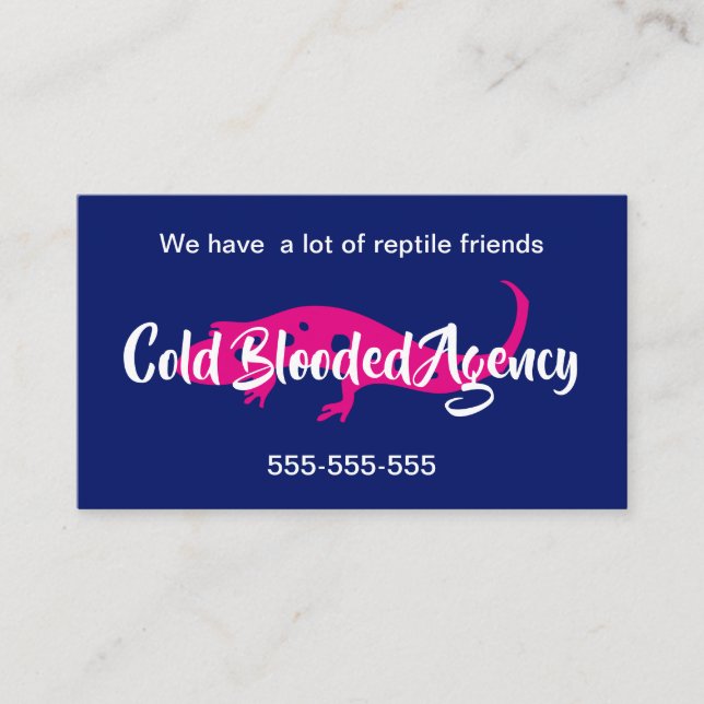 Cold Blooded Animals Business Card (Front)