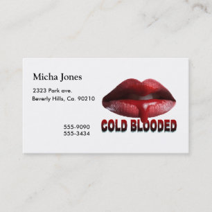 Cold Blooded Lips Business Card