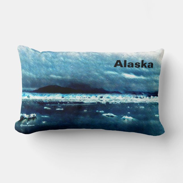 Cold Blue Sea Lumbar Cushion (Front)