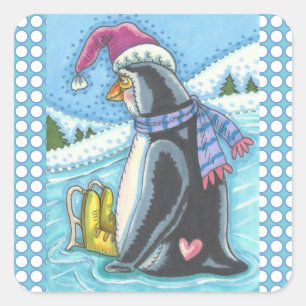 COLD BOTTOM WARM HEART, PENGUIN CHRISTMAS STICKERS
