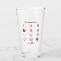 Cold Brew Bar Coral and Brown Bold Text